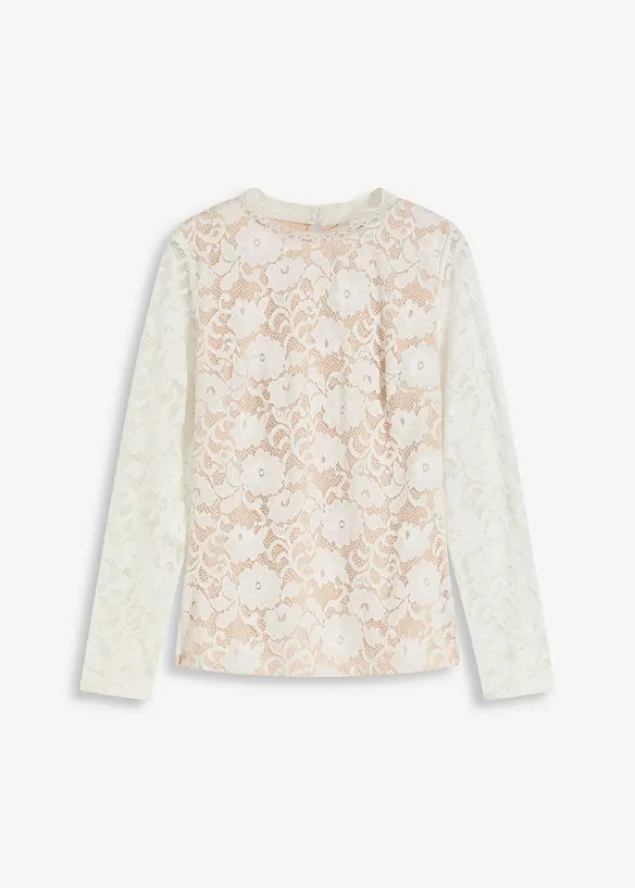 Longsleeve van kant, bonprix