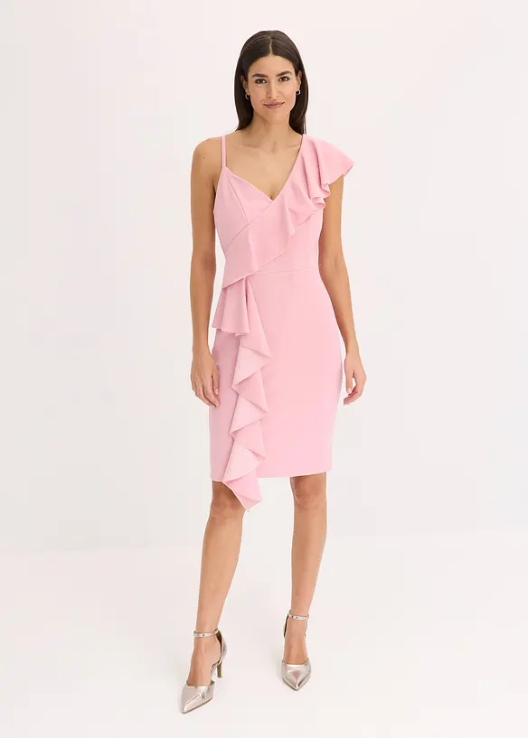 Bodycon jurk van gestructureerde crêpe, bonprix
