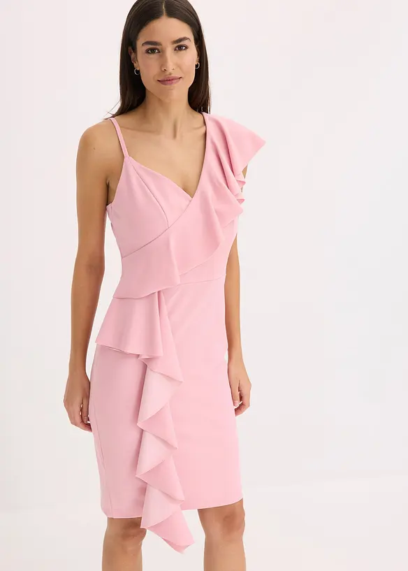 Bodycon jurk van gestructureerde crêpe, bonprix