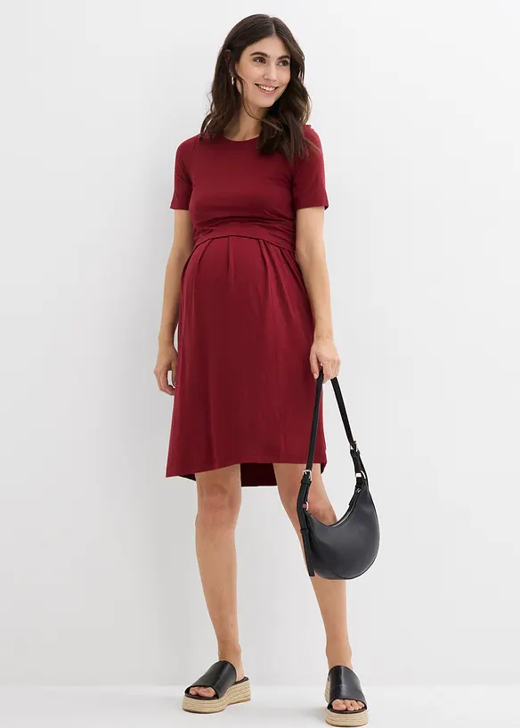 2-in-1 viscose zwangerschapsjurk met discrete borstvoedingsfunctie, bonprix