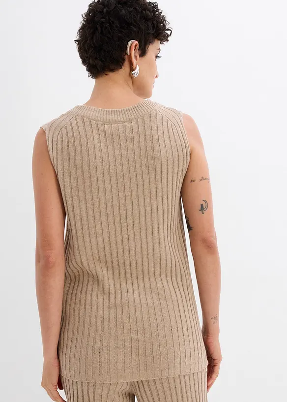 Gebreide top van viscosemix, bonprix