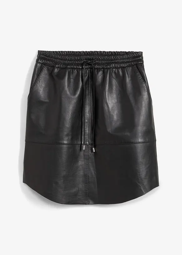 Leren rok van lamsnappa, bonprix