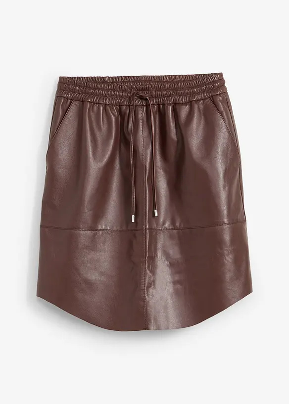 Leren rok van lamsnappa, bonprix
