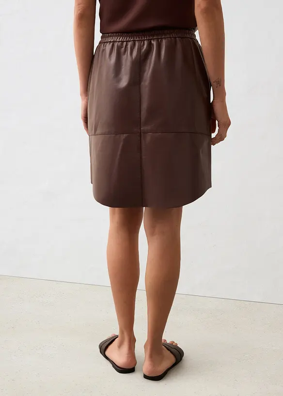 Leren rok van lamsnappa, bonprix