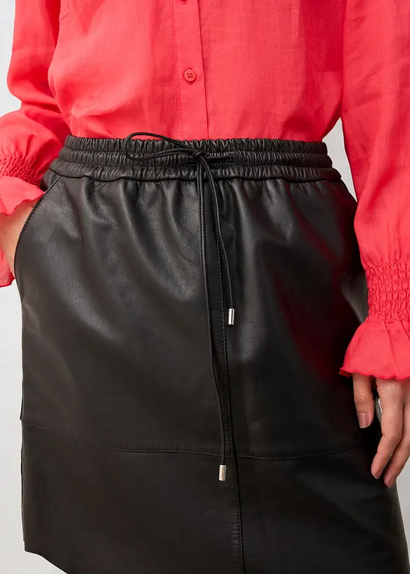 Leren rok van lamsnappa, bonprix