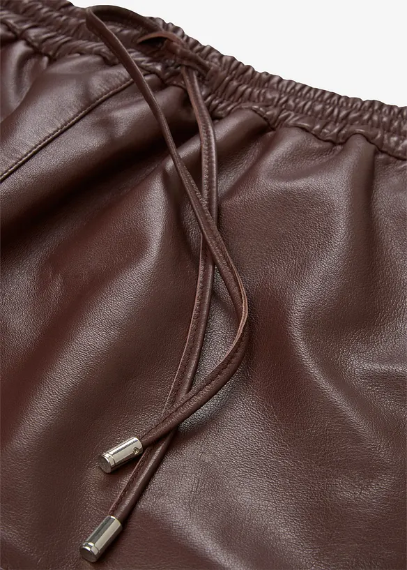 Leren rok van lamsnappa, bonprix