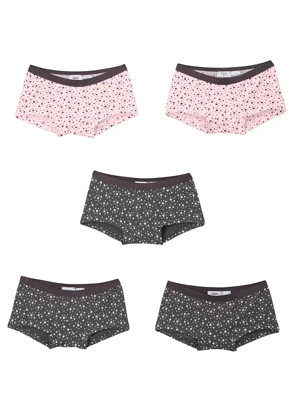 Meisjes hipster met katoen (set van 5), bonprix