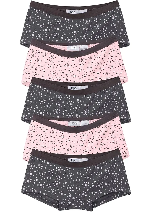 Meisjes hipster met katoen (set van 5), bonprix
