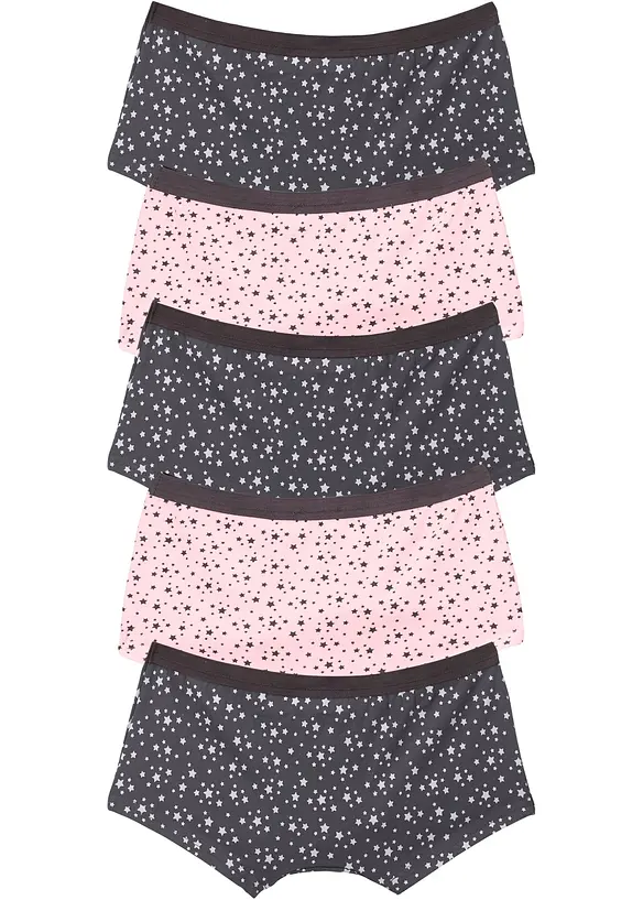 Meisjes hipster met katoen (set van 5), bonprix