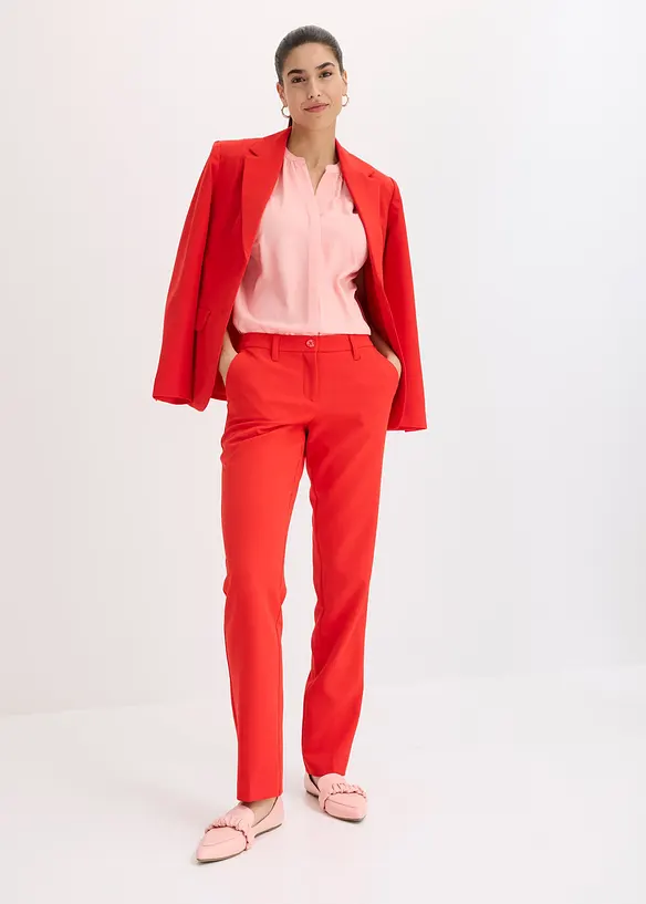 Blouse met korte mouwen en blinde knoopsluiting, bonprix