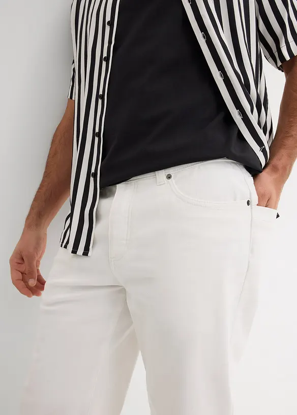 Lange stretch jeans bermuda, regular fit, bonprix