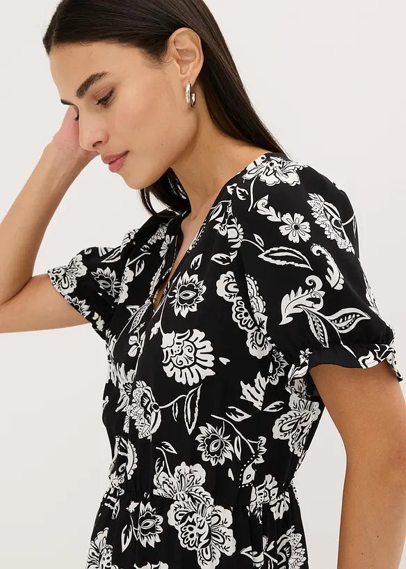 Gedessineerde midi jurk, bonprix