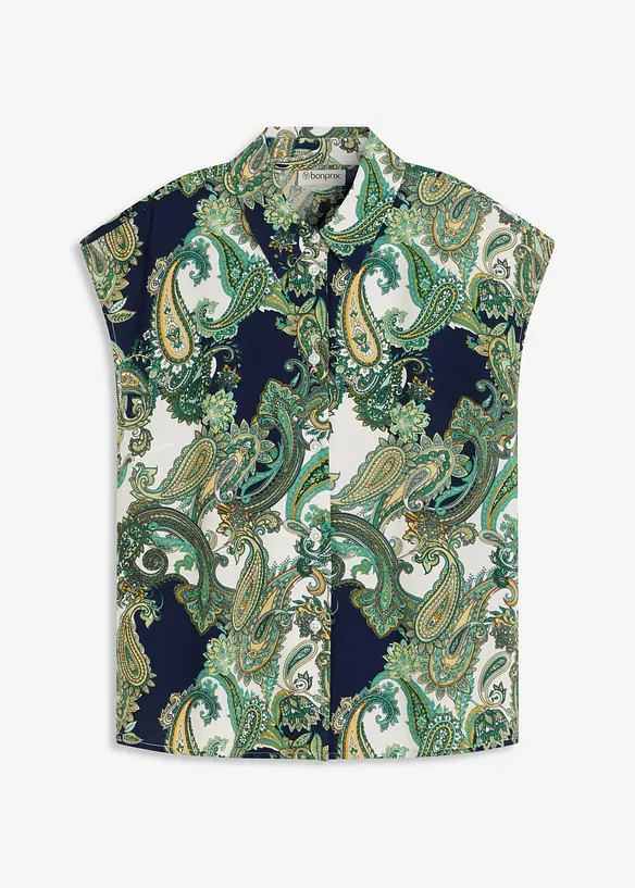 Gedessineerde blouse van soepele viscose, bonprix