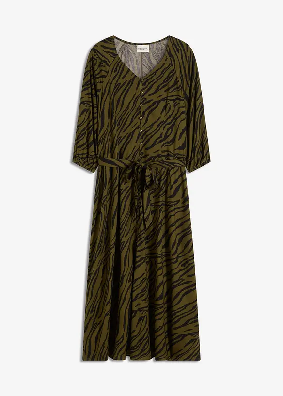 Midi jurk van soepele viscose, bonprix