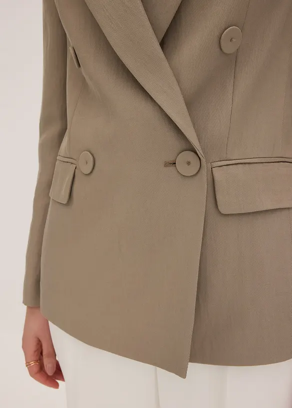 Blazer met lyocell in crincle-look, bonprix