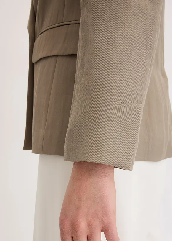 Blazer met lyocell in crincle-look, bonprix
