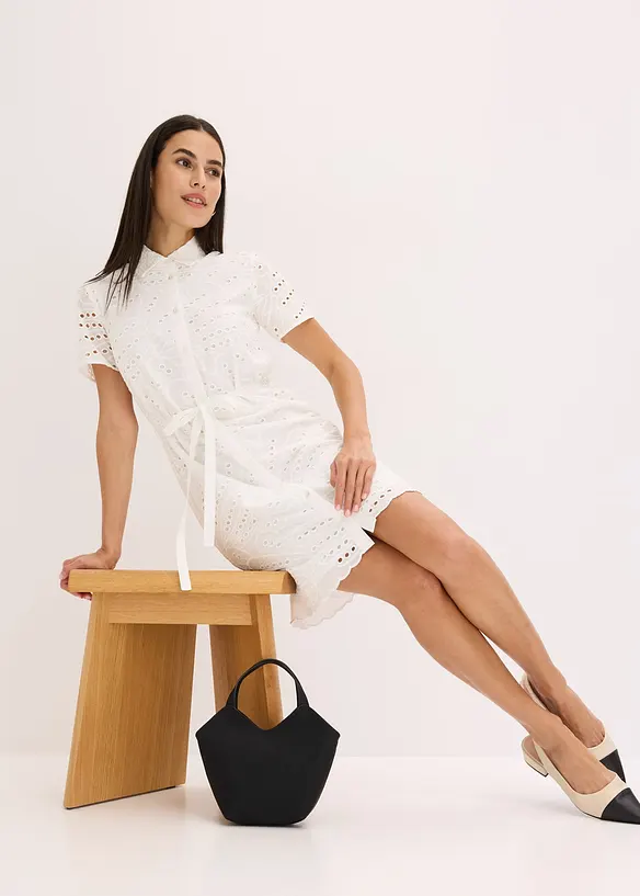 Overhemdjurk met broderie anglaise, bonprix