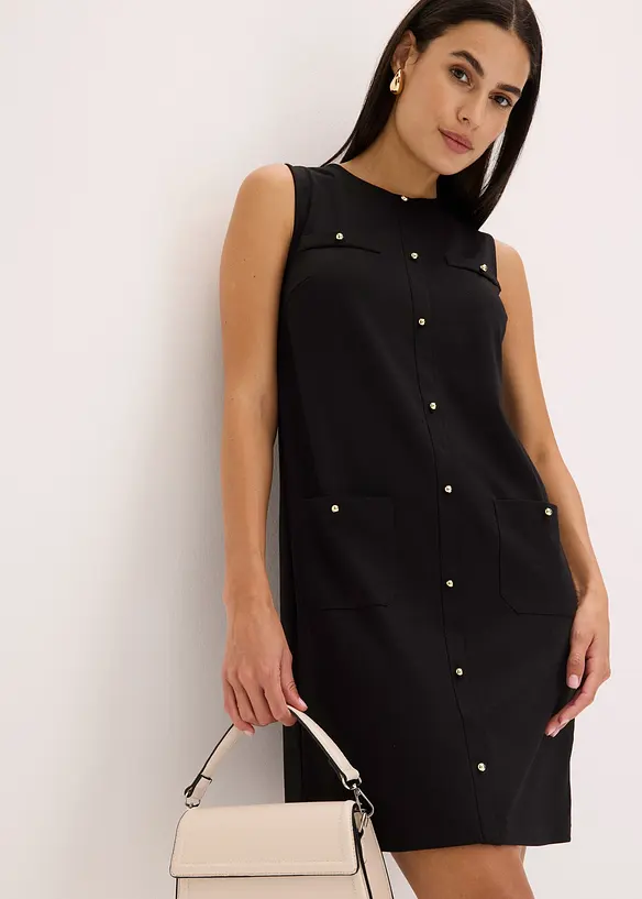 Jurk met decoratieve knopen, bonprix