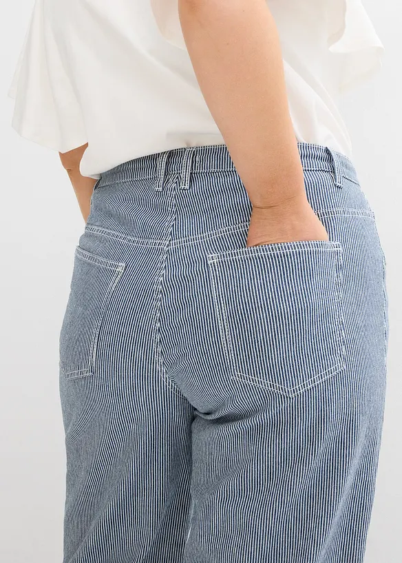 Straight jeans, high waist, gestreept, bonprix