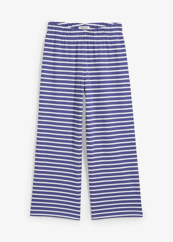 Jersey broek van gestructureerd katoen, bonprix