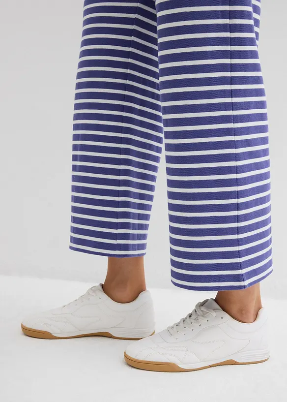 Jersey broek van gestructureerd katoen, bonprix