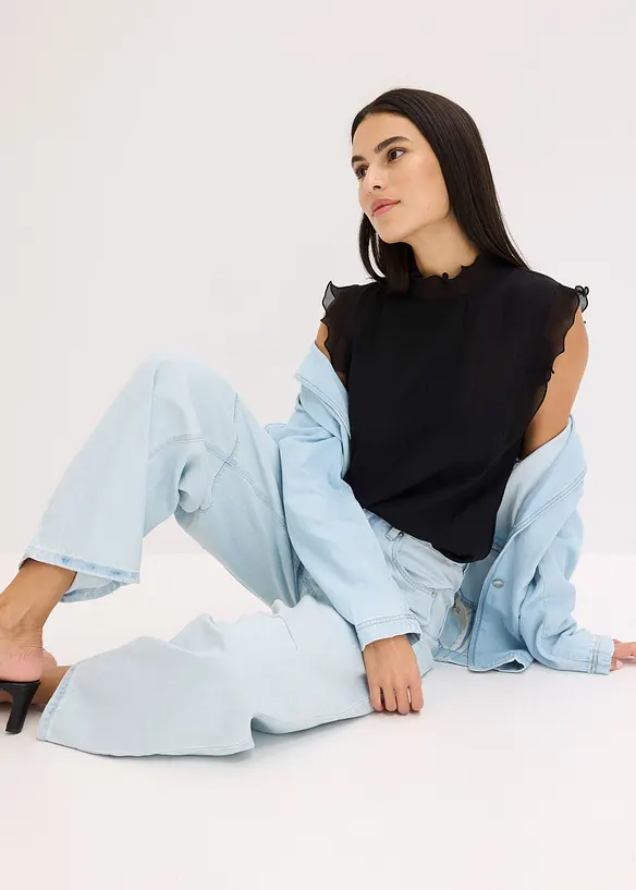 Blouse met volants, bonprix