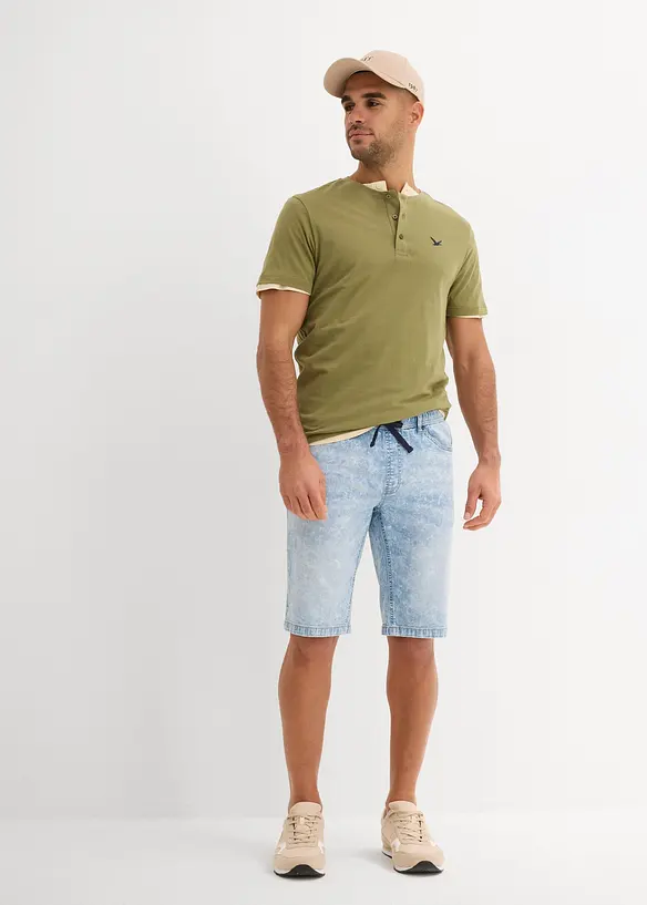 Licht stretch jeans instap bermuda , slim fit, bonprix
