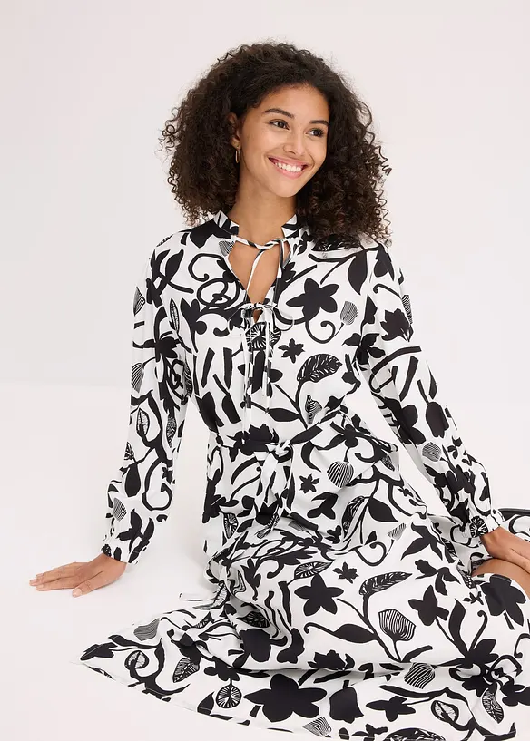Kaftan jurk van soepele viscose, bonprix