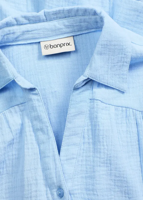 Korte strokenjurk van mousseline, bonprix