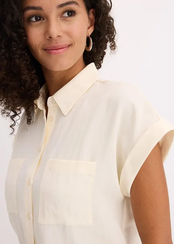 Overhemdblouse van een soepele Lyocellmix, bonprix
