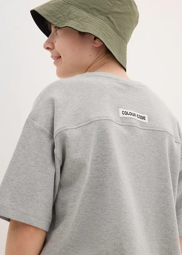 Overseized T-shirt met zwaar biologisch katoen, bonprix