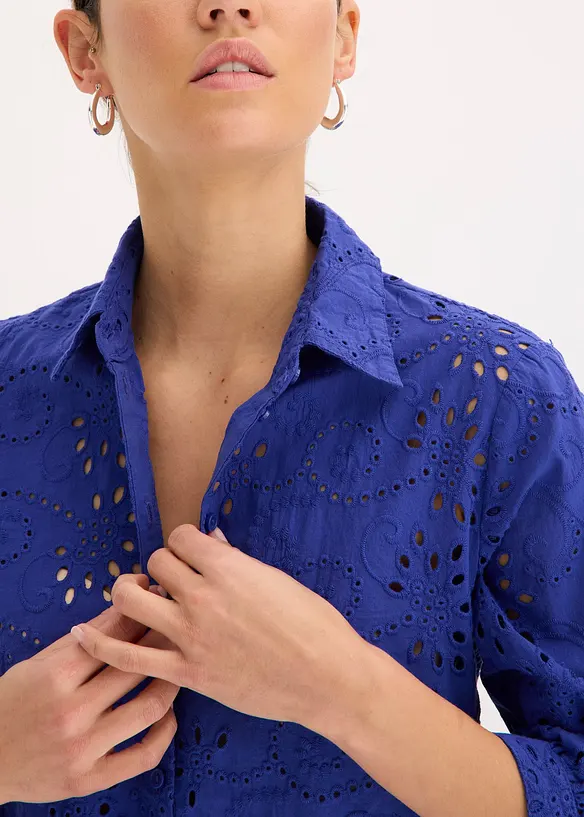 Blouse met broderie anglaise, bonprix