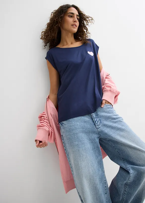 High-low shirt van een soepele viscosemix, bonprix