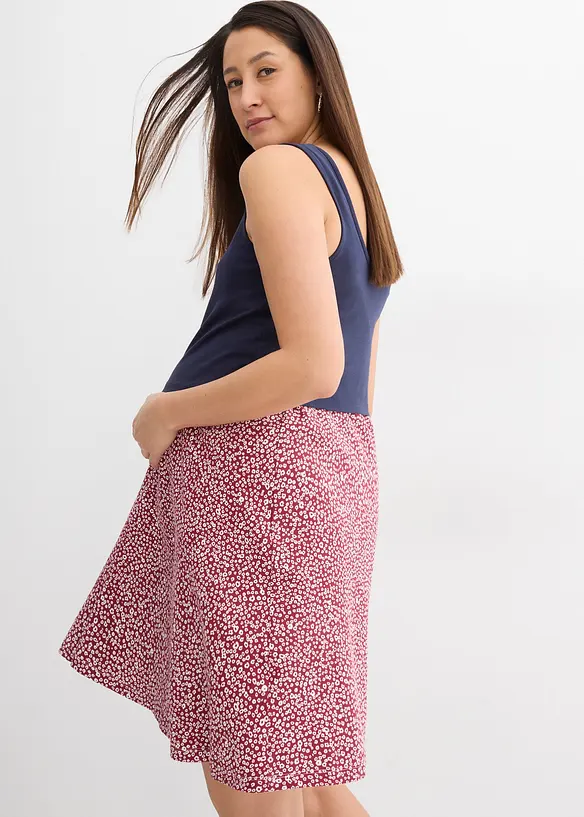 2-in-1 zwangerschapsjurk/voedingsjurk van biologische katoenjersey, bonprix