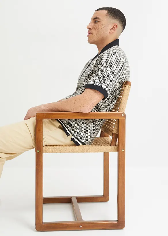 Linnen overhemd met korte mouwen, bonprix