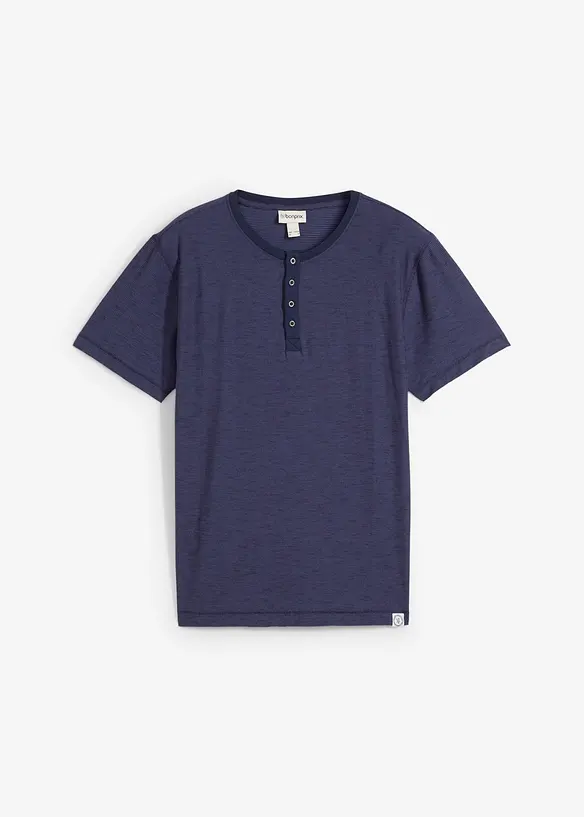 Henley shirt van puur katoen, korte mouw, bonprix