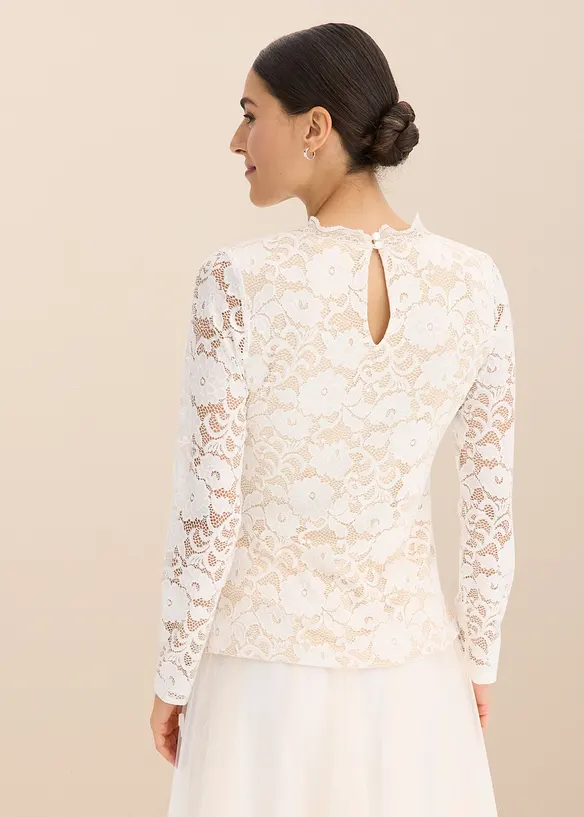 Longsleeve van kant, bonprix