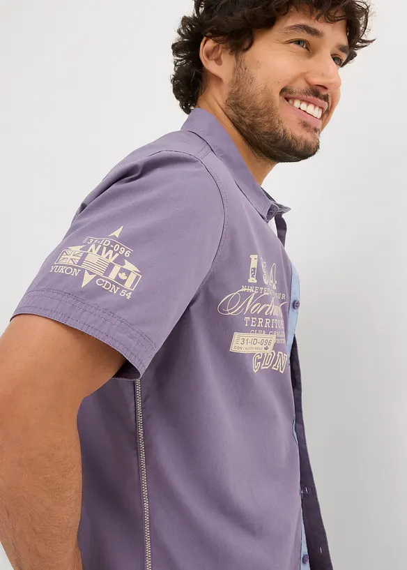 Overhemd met print slim fit, bonprix