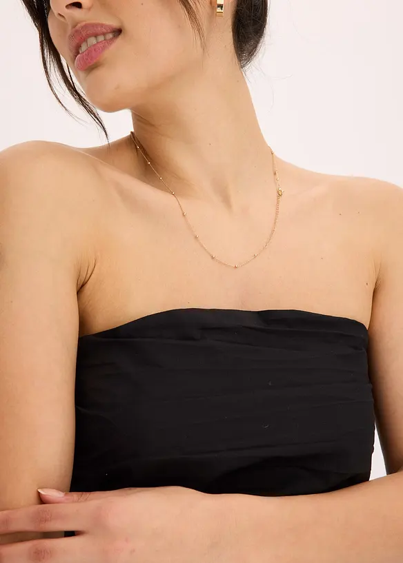 Strapless blousetop met peplum, bonprix