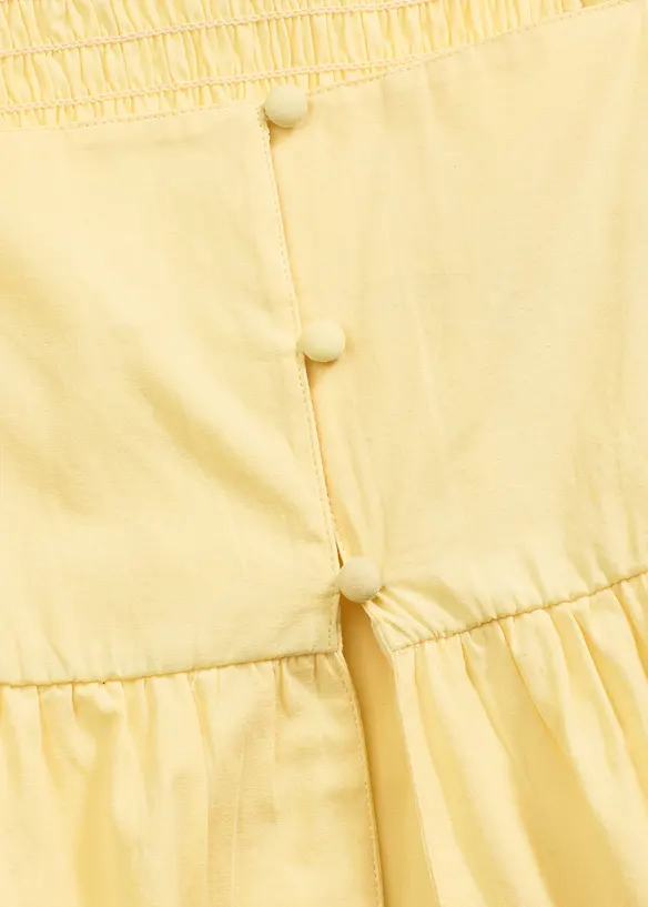 Blouse met pofmouwen en knopen, bonprix
