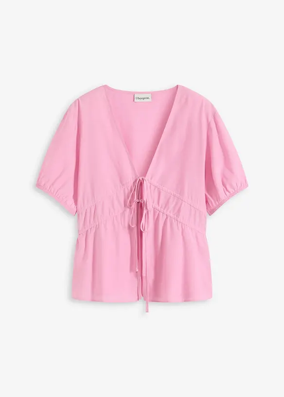 Blouse met strikjes, bonprix