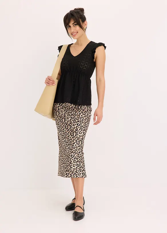 Shirt met broderie anglaise, bonprix