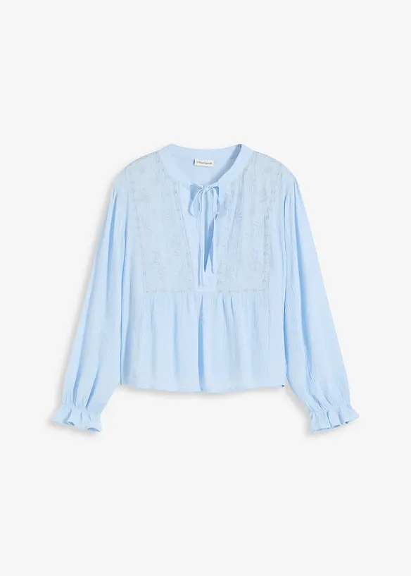 Blouse met broderie anglaise, bonprix