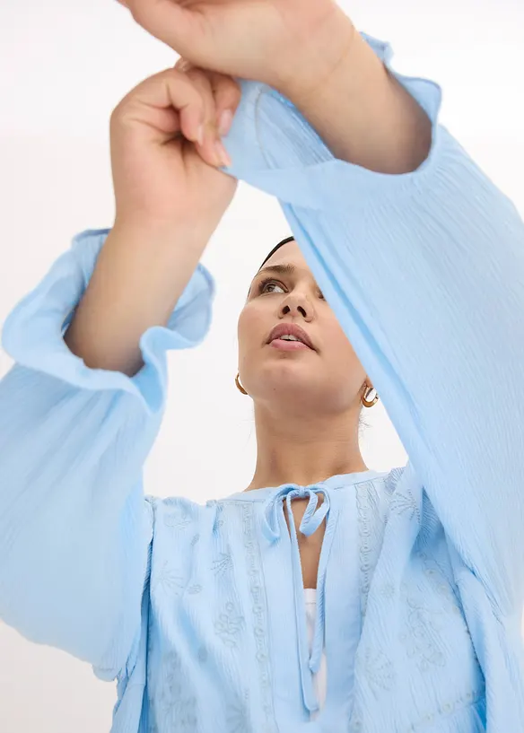 Blouse met broderie anglaise, bonprix