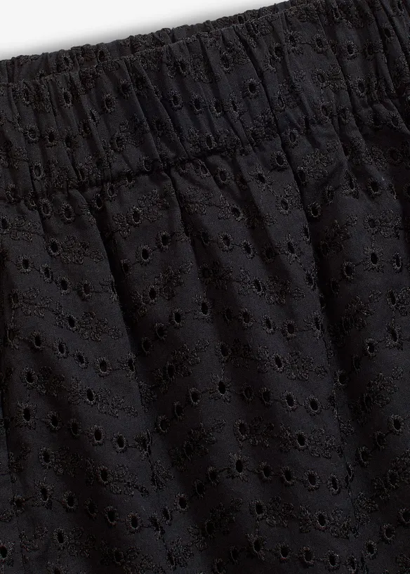 Short met broderie anglaise, bonprix