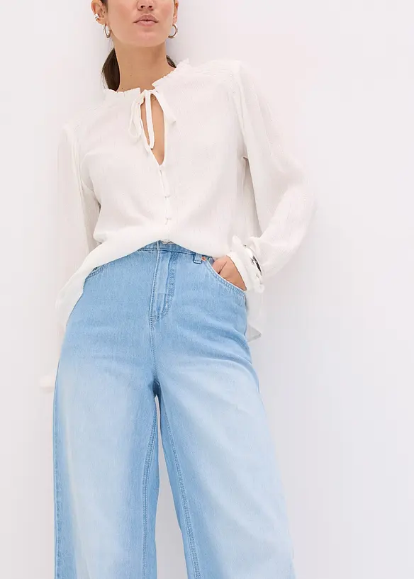 Blouse met gemetalliseerde strepen, bonprix