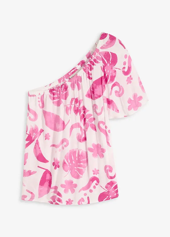 One-shoulder blouse van gestructureerde viscose, bonprix