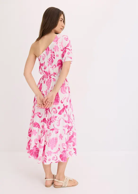 One shoulder jurk van gestructureerde viscose, bonprix