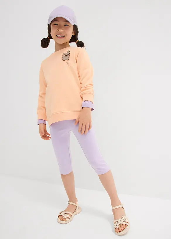 Capri legging van elastisch biologisch katoen (set van 2), bonprix