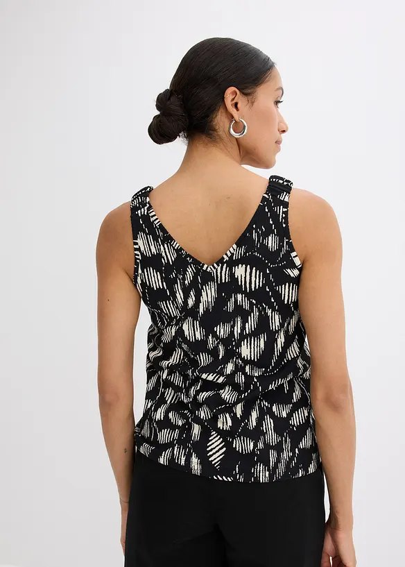 Gedessineerde top van gestructureerde jersey, bonprix